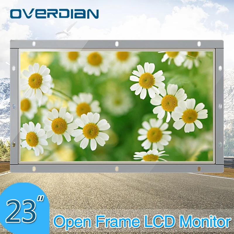 23 дюйма VGA/DVI/HDMI интерфейс промышленный монитор/Дисплей 1920*1080 металлический