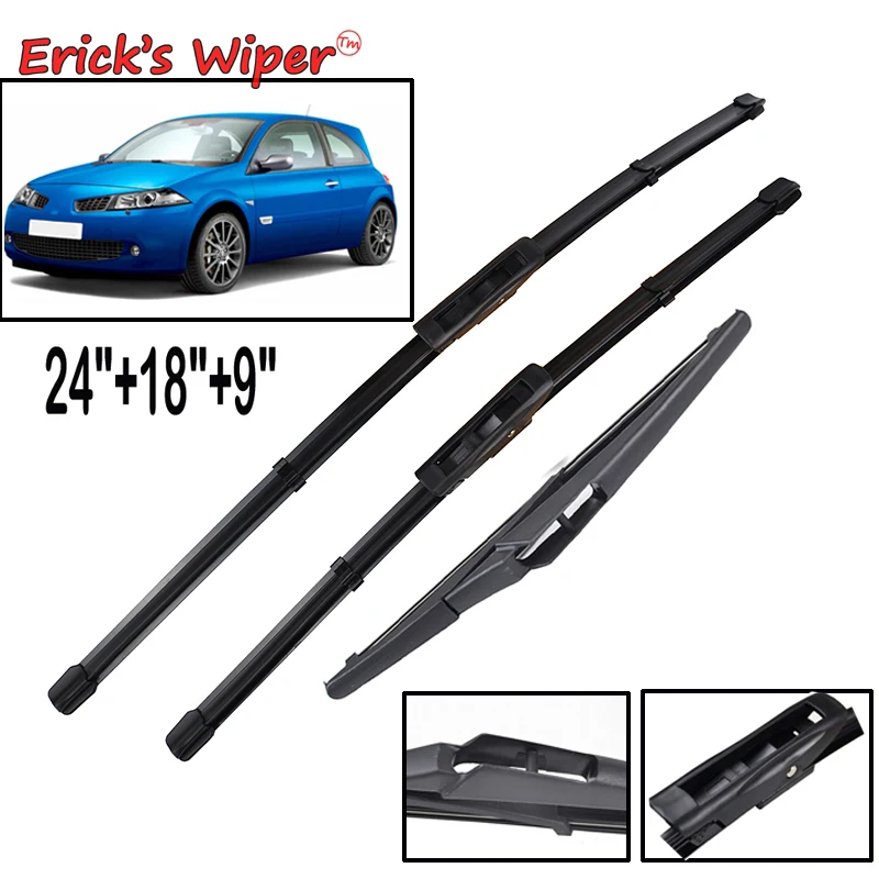 Набор щёток стеклоочистителя Erick's для Renault Megane 2 Hatchback 2006 2007 2008 24 + 18 + 9 дюймов
Набор щёток стеклоочистителя Erick's для Renault Megane 2 Hatchback 2006 2007 2008 24 + 18 + 9 дюймов