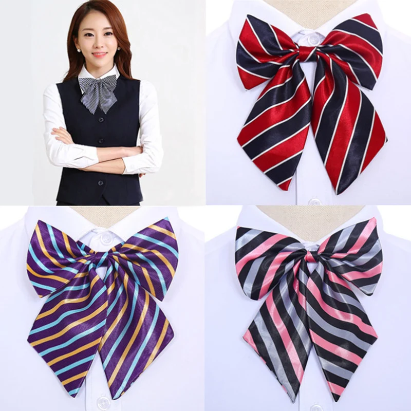 2018 New 1PC Korean Stewardess Bowties Butterfly Neckwear Accessories Silk Bow Ties High Quality Vintage Women Striped Cravat
2018 New 1PC Korean Stewardess Bowties Butterfly Neckwear Accessories Silk Bow Ties High Quality Vintage Women Striped Cravat