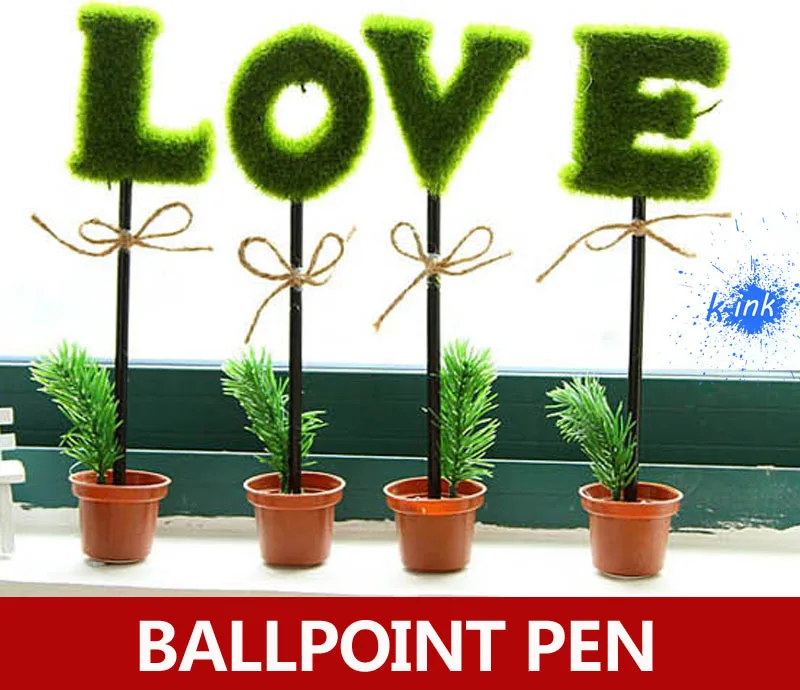 Novelty LOVE pot plants / potted plant ballpoint pen , green plant ball pen as Valentine's gift / children's gift
Novelty LOVE pot plants / potted plant ballpoint pen , green plant ball pen as Valentine's gift / children's gift