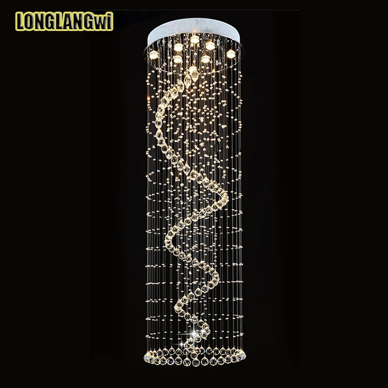 New long chandelier modern LED Crystal Chandeliers staircase penthouse villa stairs light LED large hanging wire lightss
New long chandelier modern LED Crystal Chandeliers staircase penthouse villa stairs light LED large hanging wire lightss