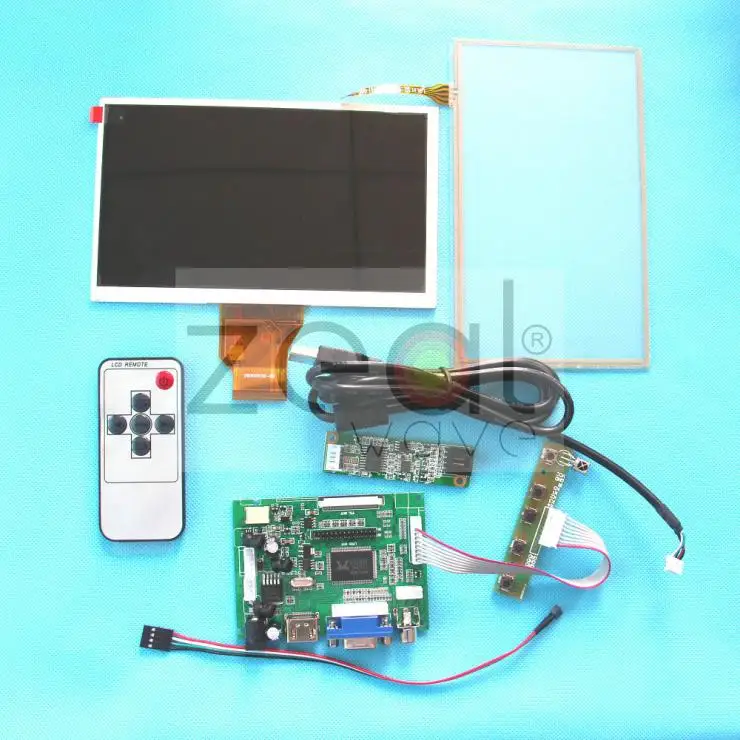 Бесплатная доставка DIY монитор Замена для Raspberry Pi (HDMI + VGA 2AV) ЖК драйвер 7 "AT070TN90