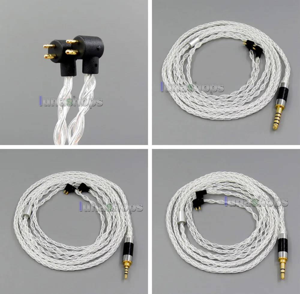 100ohm 8 core 2.5mm 3.5mm 4.4mm Pure Silver Plated OCC Earphone Cable For Etymotic ER4B ER4PT ER4S ER6I ER4 LN006126
100ohm 8 core 2.5mm 3.5mm 4.4mm Pure Silver Plated OCC Earphone Cable For Etymotic ER4B ER4PT ER4S ER6I ER4 LN006126