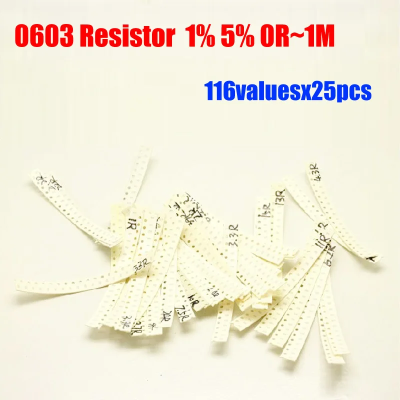 Резистор 0603 SMD 1%, допуск 5%, 2900 значений x 25 шт. = комплект резисторов шт., 0R ~ 1 м, набор в ассортименте
Резистор 0603 SMD 1%, допуск 5%, 2900 значений x 25 шт. = комплект резисторов шт., 0R ~ 1 м, набор в ассортименте