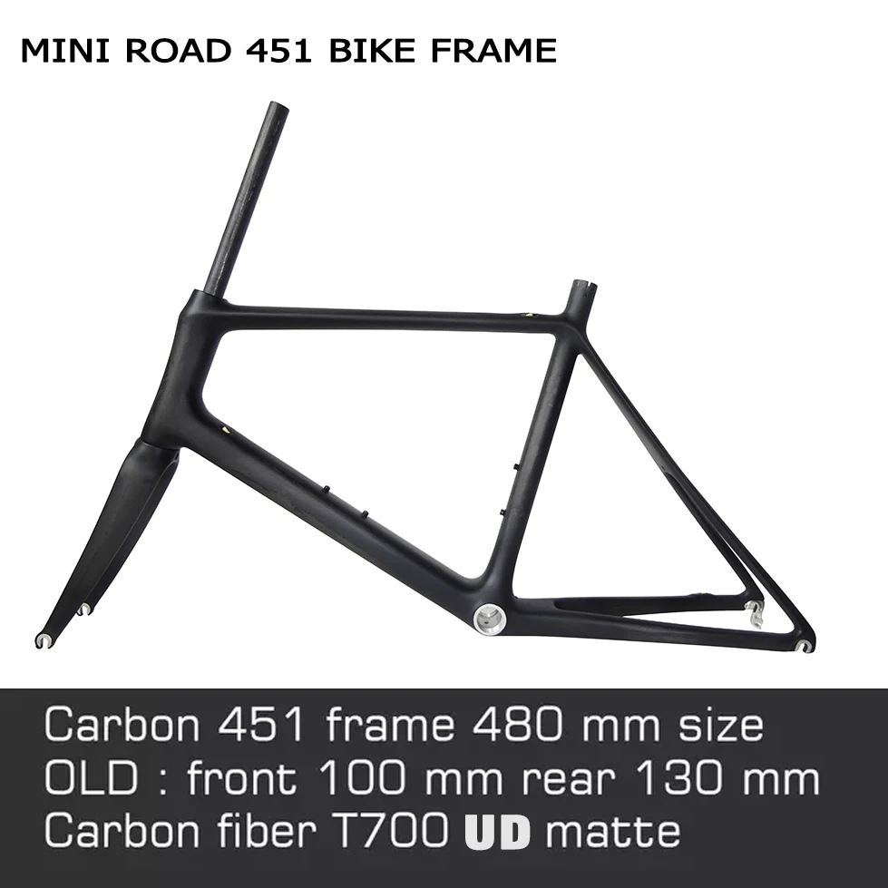 20" BMX 451 full carbon road bike frame 480 mm for sale include fork headset not folded 31.6 seat post tube
20" BMX 451 full carbon road bike frame 480 mm for sale include fork headset not folded 31.6 seat post tube