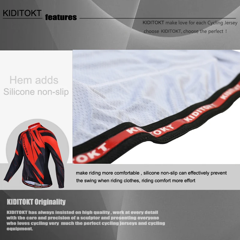 KIDITOKT 2020 Quick-Dry Long Sleeve Cycling Jersey Anti-UV Mountain Bike Cycling Clothing Breathable MTB Bicycle Cycling Clothes
KIDITOKT 2020 Quick-Dry Long Sleeve Cycling Jersey Anti-UV Mountain Bike Cycling Clothing Breathable MTB Bicycle Cycling Clothes