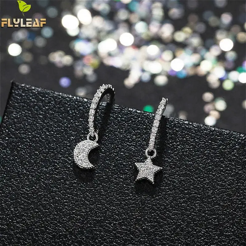 Flyleaf Full Zircon Star Moon Dangle Earrings For Women 2020 Trend Silver Fashion Jewelry Drop Shipping
Flyleaf Full Zircon Star Moon Dangle Earrings For Women 2020 Trend Silver Fashion Jewelry Drop Shipping