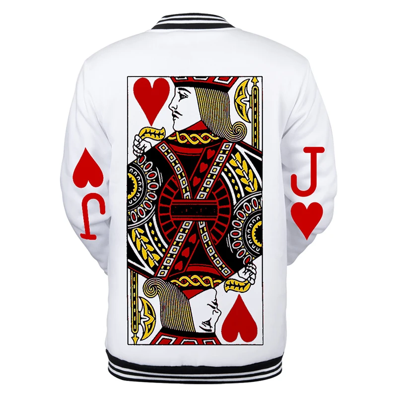 New Poker Playing Cards Fashion 3d Baseball Jacket Men Women Hoodie Sweatshirts Coats Casual Long Sleeve 3D Hoodies Jackets Tops
New Poker Playing Cards Fashion 3d Baseball Jacket Men Women Hoodie Sweatshirts Coats Casual Long Sleeve 3D Hoodies Jackets Tops