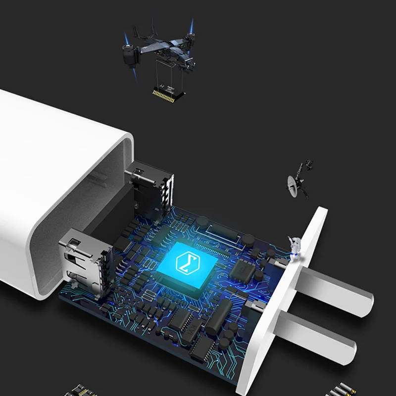 Светодиодный дисплей 3 USB зарядное устройство ROCK универсальное Быстрая зарядка