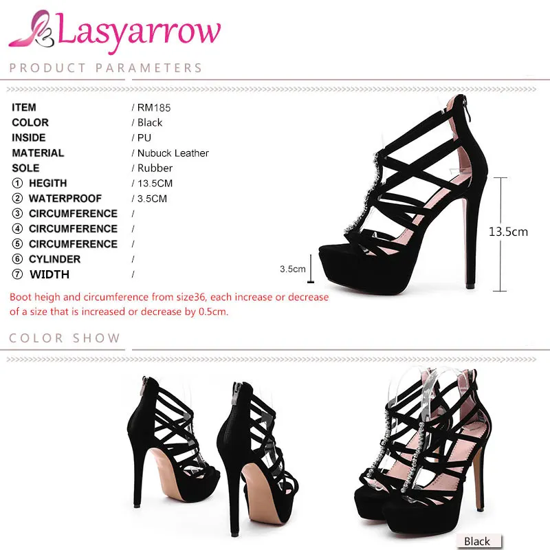 Lasyarrow Ladies Shoes Summer Gladiator Sandals Women High Heels Sandals Party Wedding Shoes Rhinestone T-strap Sandalias RM185
Lasyarrow Ladies Shoes Summer Gladiator Sandals Women High Heels Sandals Party Wedding Shoes Rhinestone T-strap Sandalias RM185