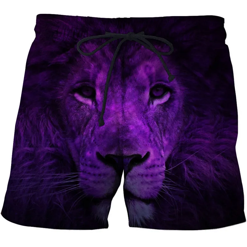 Galaxy VS Lion New Summer Mens Shorts 3D Digital Pattern Print Cotton Shorts 2018 Men Clothing Loose Homme Boys Shorts Drop Ship