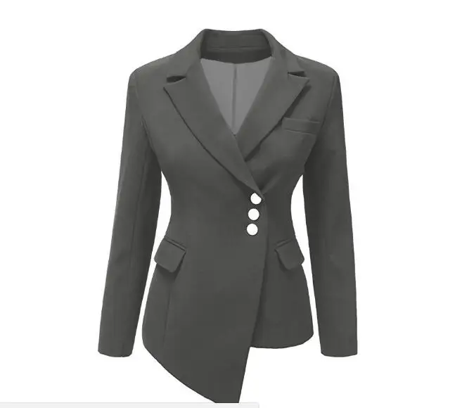 Women Long Sleeve Asymmetrical Top Women Khaki Blazer Lapel Ladies Casual Suit Girls Office Multicolor Suit Big
Women Long Sleeve Asymmetrical Top Women Khaki Blazer Lapel Ladies Casual Suit Girls Office Multicolor Suit Big