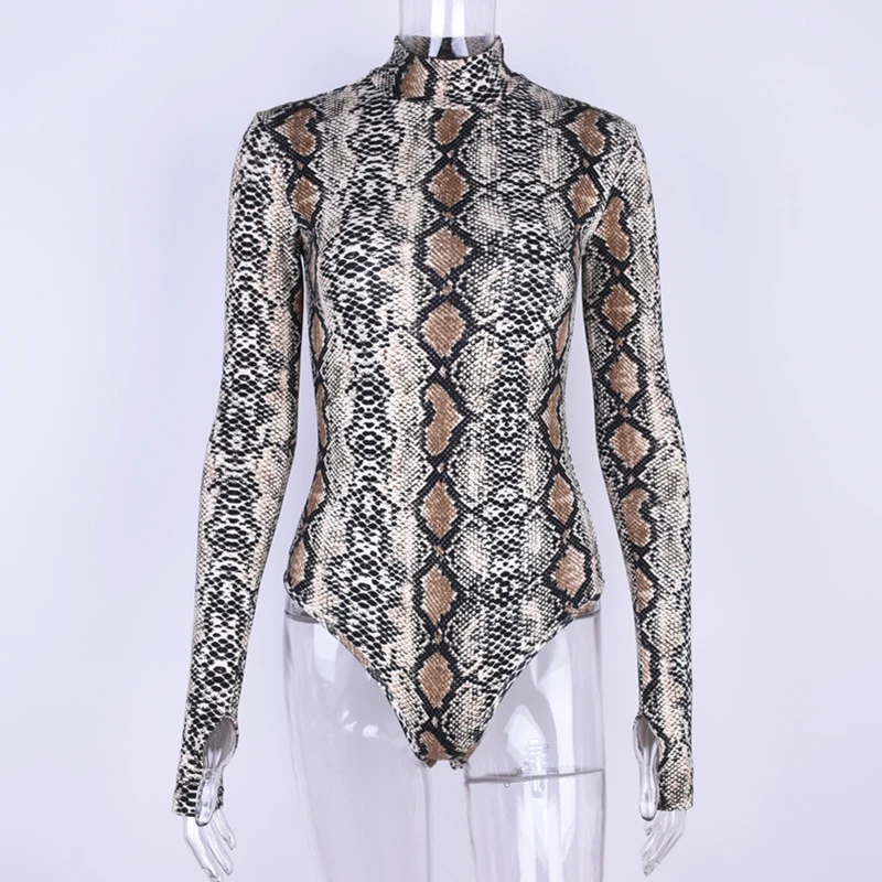 Women Snakeskin Print Bodysuits Blouses Shirts Elegant Turtleneck Slim Lady Tops Blouse Femme Street Wear Nice Fashion Playsuits
Women Snakeskin Print Bodysuits Blouses Shirts Elegant Turtleneck Slim Lady Tops Blouse Femme Street Wear Nice Fashion Playsuits