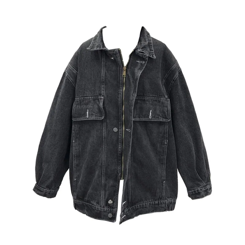 PERHAPS U Women Blue Black Denim Jacket Pocket Long Sleeves Turn Down Collar Loose Korean Oversize C0064
PERHAPS U Women Blue Black Denim Jacket Pocket Long Sleeves Turn Down Collar Loose Korean Oversize C0064
