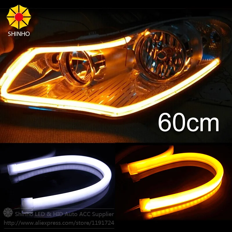 2PCS 60CM White+Yellow Amber Red Blue LED Daytime Daylight Running Light Tube Flexible LED Strip DRL Switchback Headlight Lamp
2PCS 60CM White+Yellow Amber Red Blue LED Daytime Daylight Running Light Tube Flexible LED Strip DRL Switchback Headlight Lamp