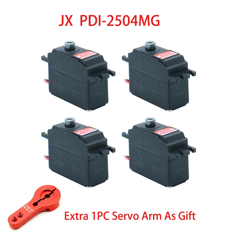 JX PDI-2504MG Servo 0,1 сек, 4 кг, металлическая шестерня, цифровая для фотовертолета, радиоуправляемого автомобиля, лодки, грузовика
JX PDI-2504MG Servo 0,1 сек, 4 кг, металлическая шестерня, цифровая для фотовертолета, радиоуправляемого автомобиля, лодки, грузовика