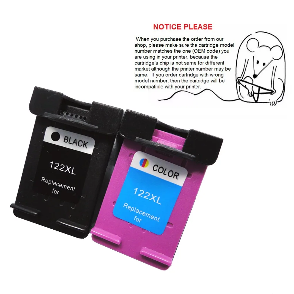 YOTAT Remanufactured ink cartridge for HP122 HP 122XL for HP Deskjet 1000 1050 2000 2050 3000 3050A 3052A
YOTAT Remanufactured ink cartridge for HP122 HP 122XL for HP Deskjet 1000 1050 2000 2050 3000 3050A 3052A