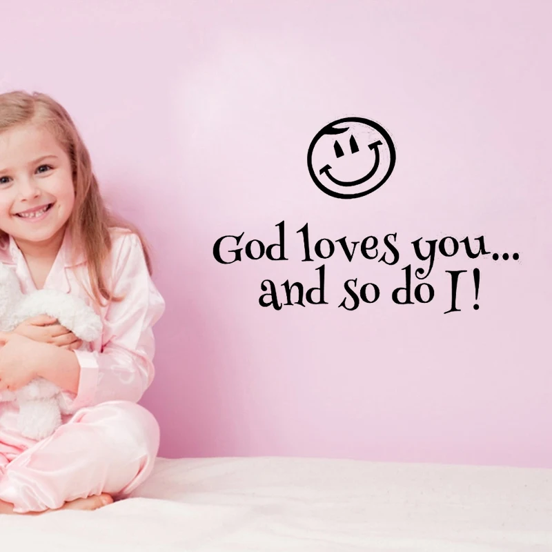 "God Loves You And So Do I " DIY Wall Stickers Living Room Bedroom Children's room Home Decorative Mural Art Wallpaper JG1217
"God Loves You And So Do I " DIY Wall Stickers Living Room Bedroom Children's room Home Decorative Mural Art Wallpaper JG1217
