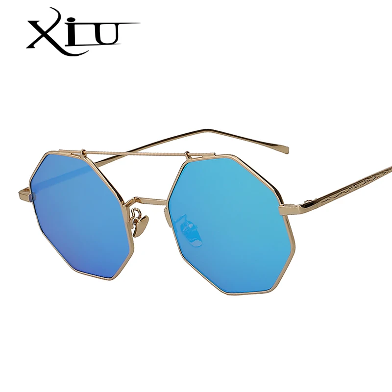 Мужские и женские Винтажные Солнцезащитные очки XIU многоцветные брендовые