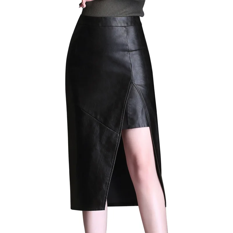 SHINYMORA Autumn Women PU Leather Pencil Skirts High Waist Split Fork Spliced Fashion Elegant Sexy Long Skirts Female Plus Size
SHINYMORA Autumn Women PU Leather Pencil Skirts High Waist Split Fork Spliced Fashion Elegant Sexy Long Skirts Female Plus Size