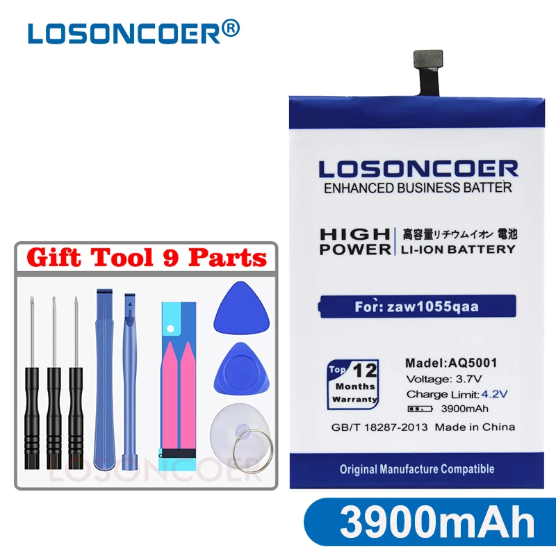Аккумулятор LOSONCOER 3900 мАч AQ5001 Для Micromax аккумулятор Zaw1055qaa для сотового телефона +