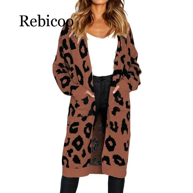 2019 Long Cardigan Sweater Leopard Printed Long Sleeve Knitwear Women Sweater Autumn Sweater Harajuku
2019 Long Cardigan Sweater Leopard Printed Long Sleeve Knitwear Women Sweater Autumn Sweater Harajuku