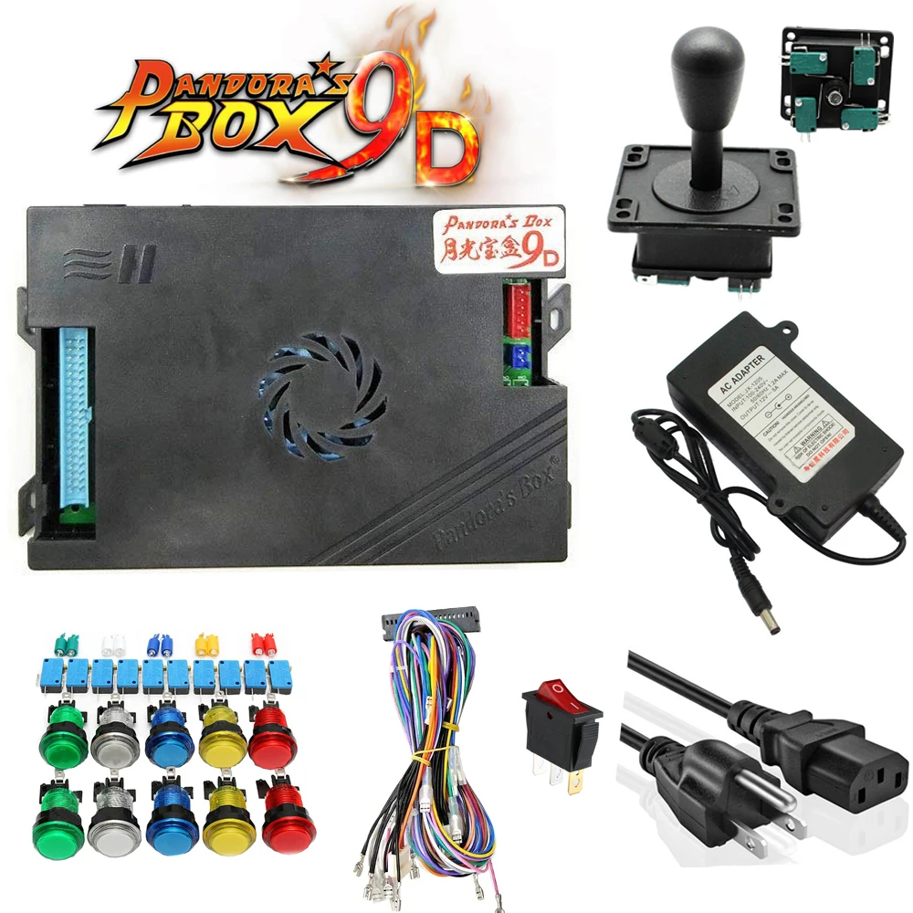 DIY Arcade Bundles kit With Pandora box 9D JAMMA version VGA & HDMI Long shaft Joystick Silver button Power supply Jamma Har
DIY Arcade Bundles kit With Pandora box 9D JAMMA version VGA & HDMI Long shaft Joystick Silver button Power supply Jamma Har