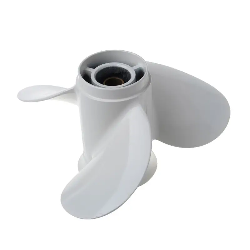 Boat Outboard Propeller 9 1/4 x 10 Aluminum Alloy For Yamaha 9.9-15HP 63V-45945-00-EL White 3 Blades 8 Spline Tooth R-Rotation
Boat Outboard Propeller 9 1/4 x 10 Aluminum Alloy For Yamaha 9.9-15HP 63V-45945-00-EL White 3 Blades 8 Spline Tooth R-Rotation