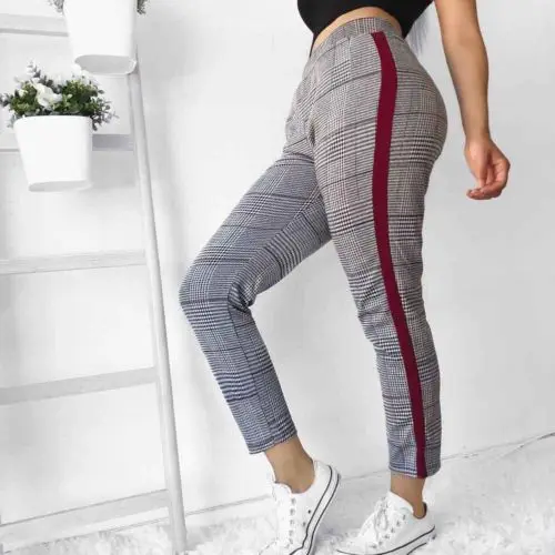 Trendy New Women Check Pattern New Skinny Elastic Waist High Waist Trousers Plaid Stretchy Lady Pencil Pants
Trendy New Women Check Pattern New Skinny Elastic Waist High Waist Trousers Plaid Stretchy Lady Pencil Pants