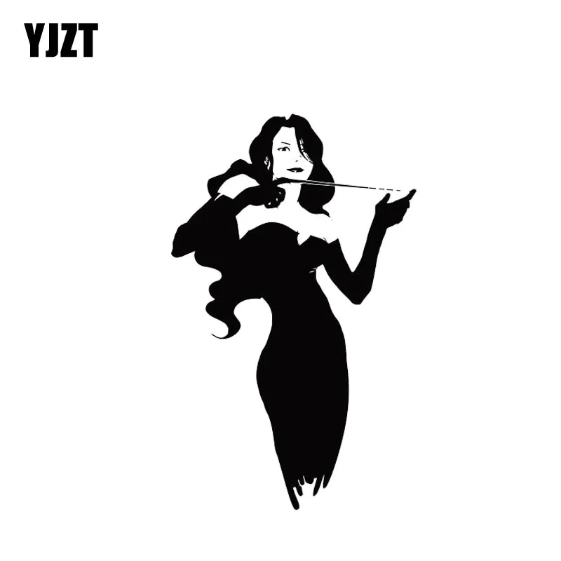 YJZT 8.7*14CM Жирная девушка машет кнутом, ищет веселье. Популярный модный стиль. Виниловая наклейка для автомобиля черного/серебряного цвета C20-0790.