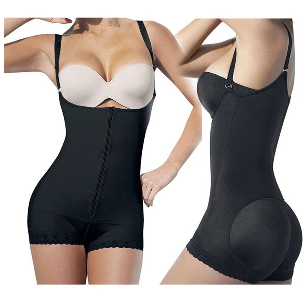 Lady Latex Zipper Bodysuit One Piece Shapewear Waist Trainer Control Underbust Butt Lifter Body Shaper Underwear
Lady Latex Zipper Bodysuit One Piece Shapewear Waist Trainer Control Underbust Butt Lifter Body Shaper Underwear
