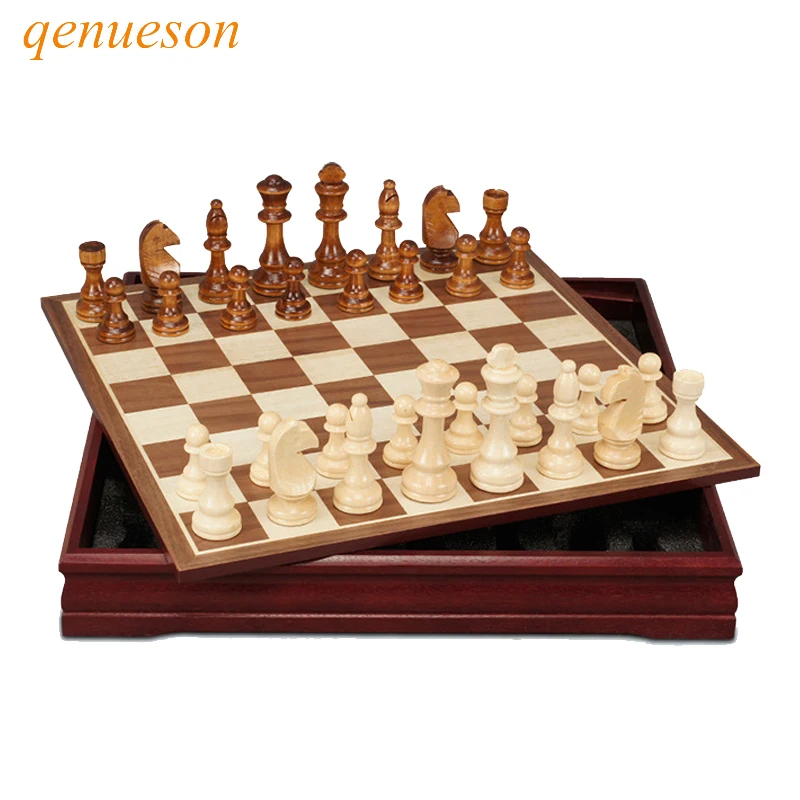 New High Quality Pattern Chess Pieces Wood Coffee Table Professional Chess Board Family Game Chess Set Traditional Game qenueson
New High Quality Pattern Chess Pieces Wood Coffee Table Professional Chess Board Family Game Chess Set Traditional Game qenueson