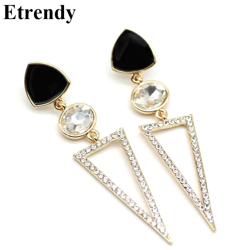 Shinning Rhinestone Triangle Drop Dangle Earrings For Women New Fashion Jewelry Pendientes Long Design Party Accessories Simple
Shinning Rhinestone Triangle Drop Dangle Earrings For Women New Fashion Jewelry Pendientes Long Design Party Accessories Simple