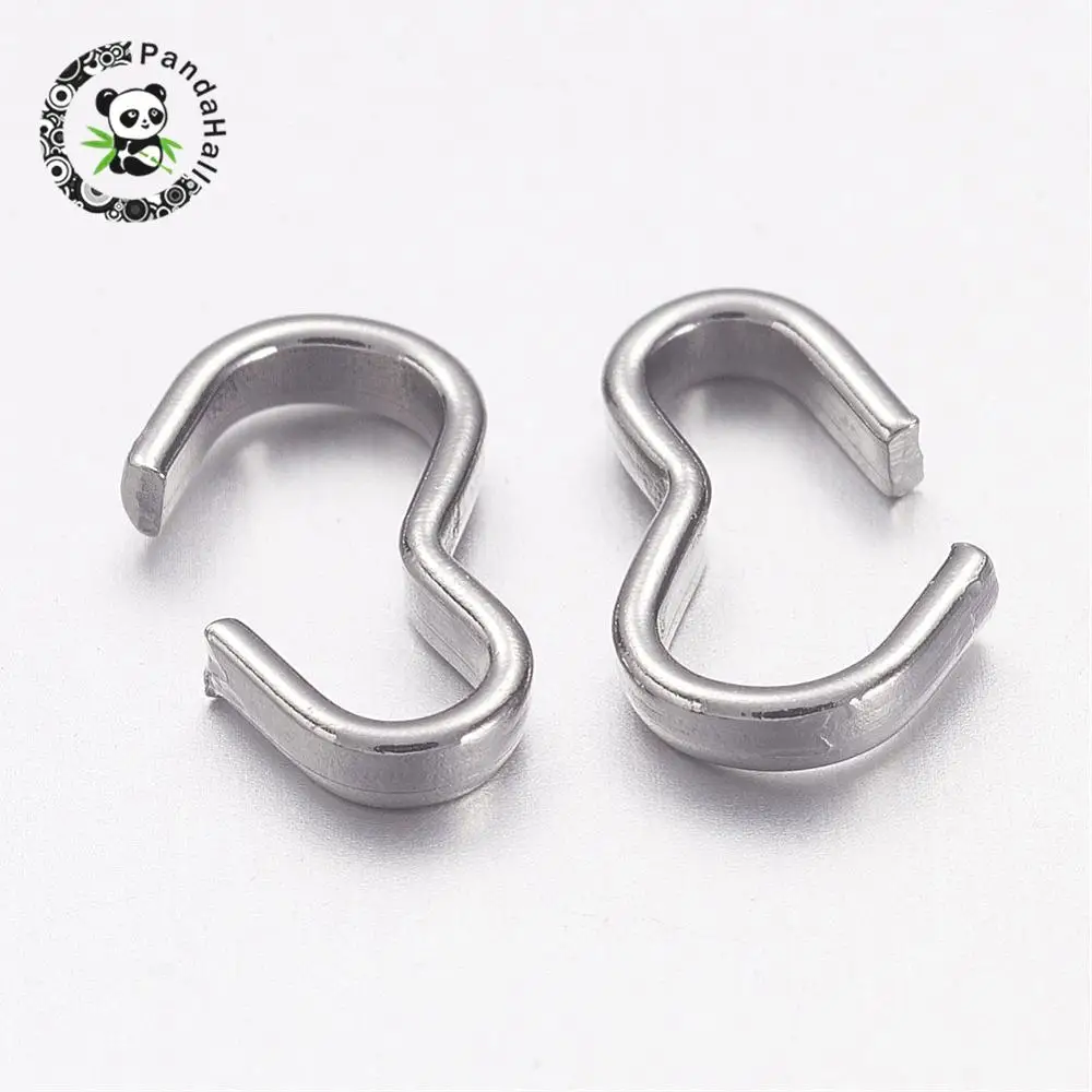 304 Stainless Steel Chain Findings, 3 Shaped Clasps, Stainless Steel Color, 8x3x1.2mm
304 Stainless Steel Chain Findings, 3 Shaped Clasps, Stainless Steel Color, 8x3x1.2mm