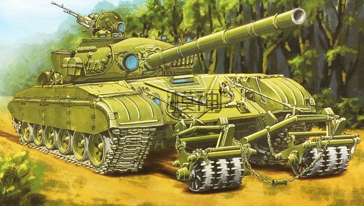 1:35 сборка модель колесница бронетранспортер русский T 72 шахты подметальная бак