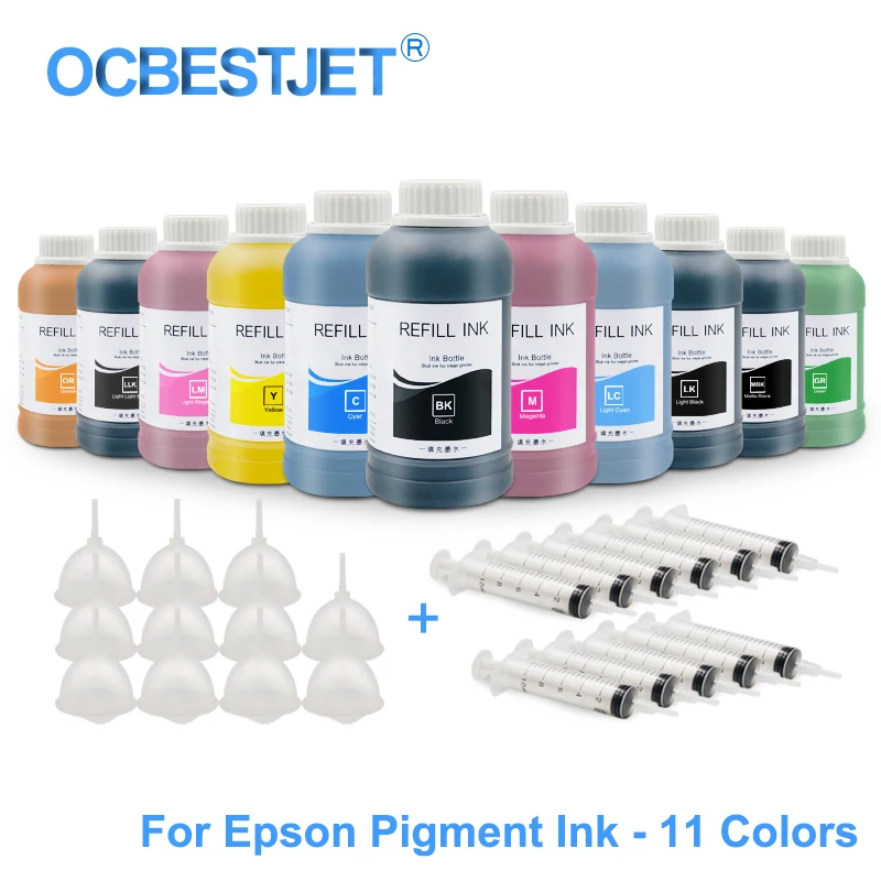 Пигментные чернила для Epson Stylus Pro 250 7900 9900 7910 4900 SureColor P6000 P7000 P8000 P9000 11x4910 мл|Наборы заправки чернилами| |