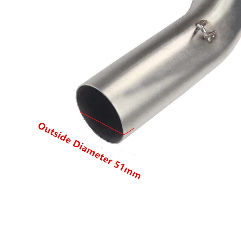 Motorcycle Exhaust Muffler Middle Link Pipe For Kawasaki Ninja ZX10R 2008-2017