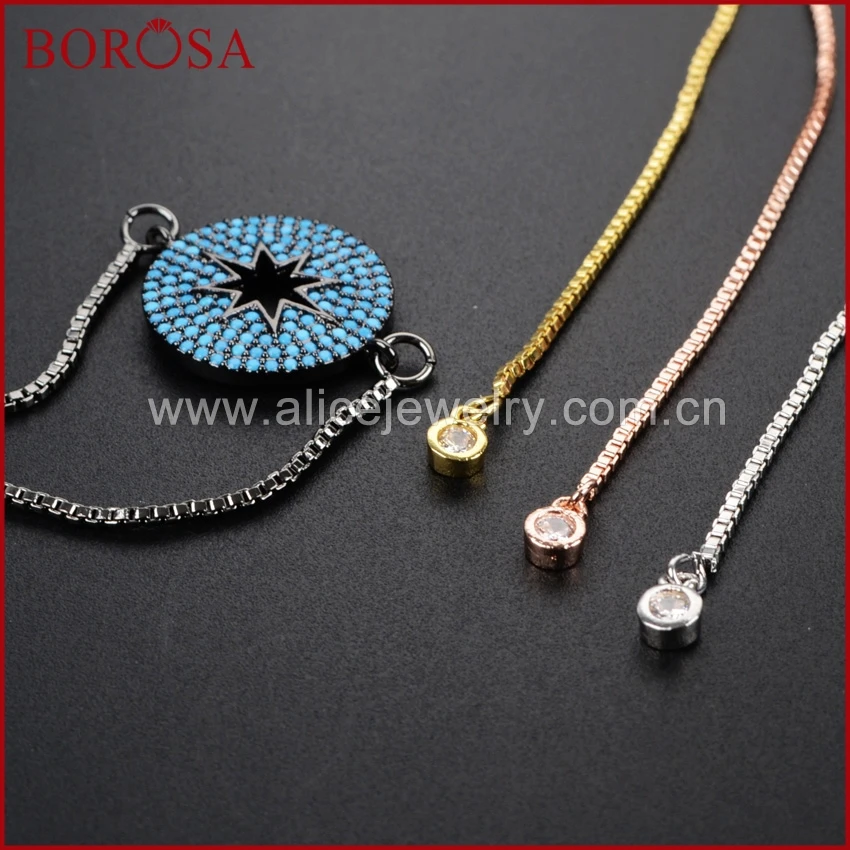 BOROSA Fashion Druzy Bracelets, Handcrafted Drusy bracelet CZ Cubic Zirconia Crystal Micro Pave Round Star Bracelet WX330
BOROSA Fashion Druzy Bracelets, Handcrafted Drusy bracelet CZ Cubic Zirconia Crystal Micro Pave Round Star Bracelet WX330