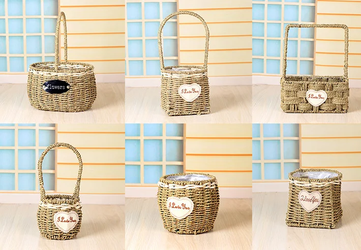 2017creative European style rural flower basket green plant fleshy flowerpot Handmade straw basket
2017creative European style rural flower basket green plant fleshy flowerpot Handmade straw basket