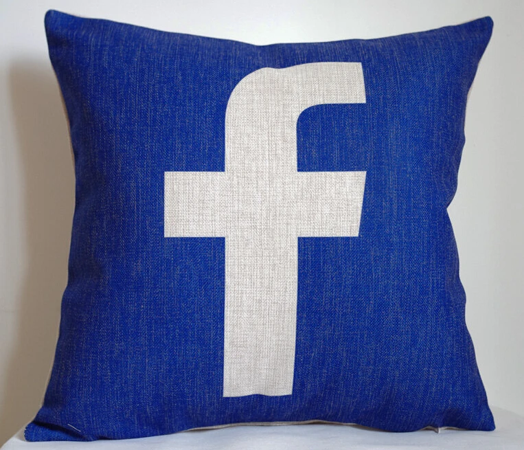 Facebook накидка для подушки творческий в социальных сетях логотип Подушка Чехол