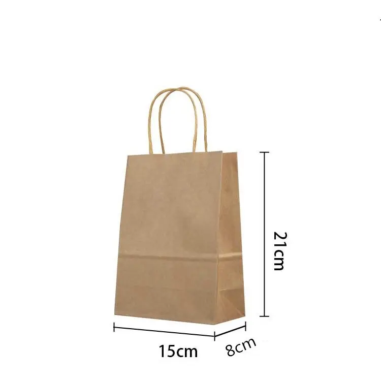 10pcs 3 Size Fashionable Kraft Paper Bag with Handle shopping Gift Bags Christmas Wedding Brown Packing Bag 21X15X8cm
10pcs 3 Size Fashionable Kraft Paper Bag with Handle shopping Gift Bags Christmas Wedding Brown Packing Bag 21X15X8cm