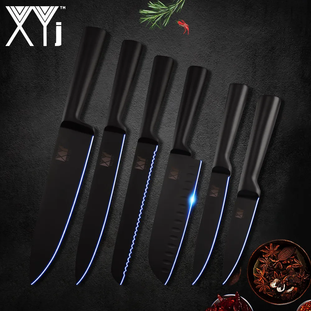 XYj 6pcs Stainless Steel Knives Set All Black Seamless Welding Non-slip Handle Chef Knives Meat Fish Kitchen Accessory Home Tool
XYj 6pcs Stainless Steel Knives Set All Black Seamless Welding Non-slip Handle Chef Knives Meat Fish Kitchen Accessory Home Tool