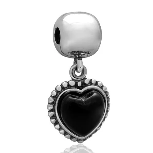 Black Enamel Heart Shape Authentic 925 Sterling Silver European Clip Stopper Beads Dangle Pendants SDC922
Black Enamel Heart Shape Authentic 925 Sterling Silver European Clip Stopper Beads Dangle Pendants SDC922
