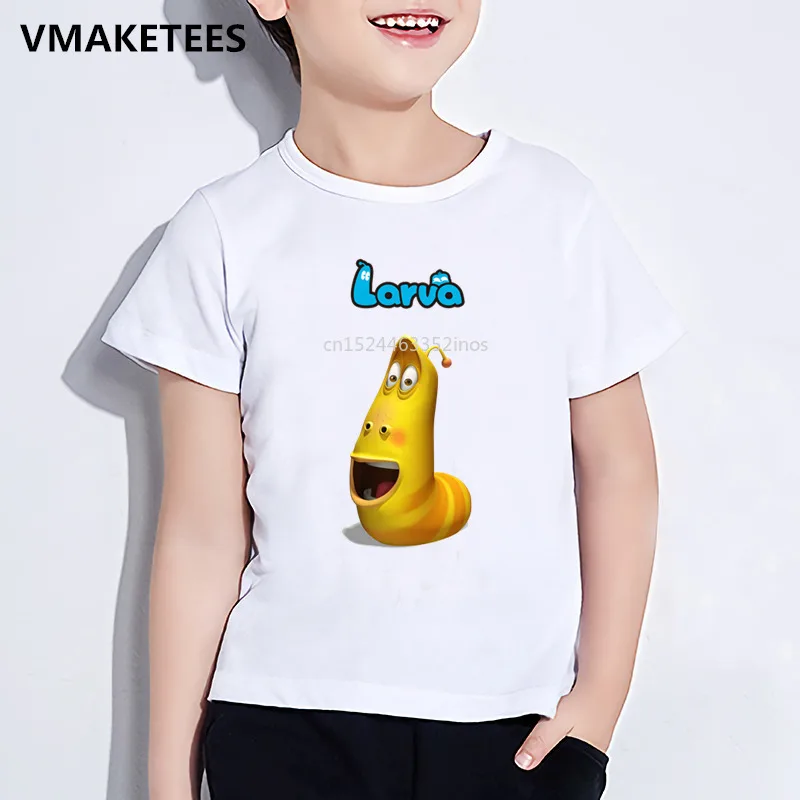 Детская летняя футболка для девочек и мальчиков Корейская Веселая с мультяшным