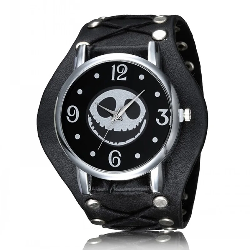 Unique Punk Style Nightmare Before Christmas Skull Mens Watch Leather Strap Quartz Wrist Watch Male Sports Luxury Top Brand 2017
Unique Punk Style Nightmare Before Christmas Skull Mens Watch Leather Strap Quartz Wrist Watch Male Sports Luxury Top Brand 2017