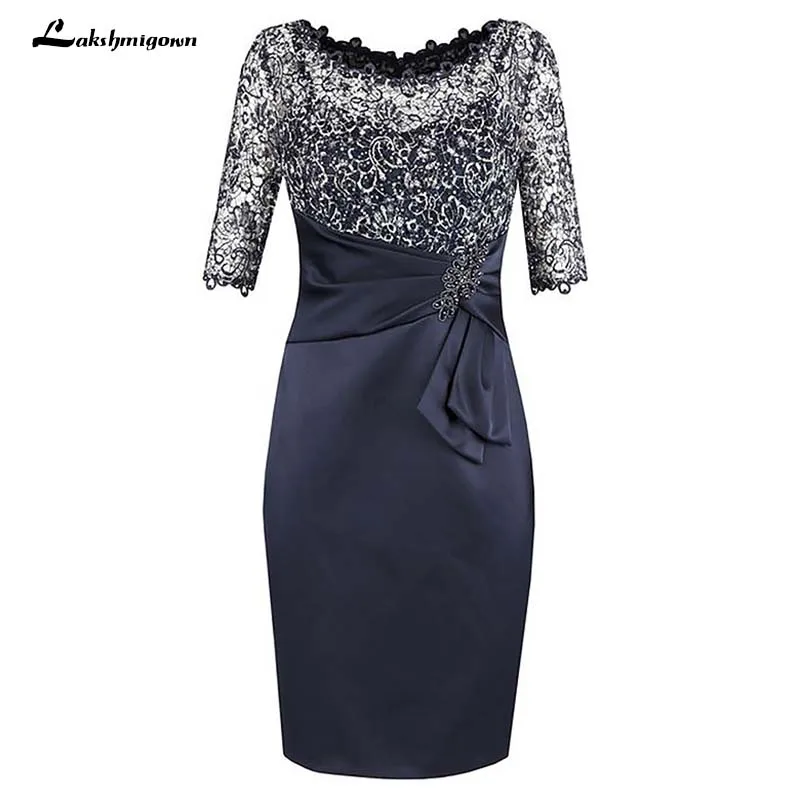 Half Sleeves Navy Blue Mother Of The Bride Dress with Lace Beading Plus Size Mother Gowns Party Dress Mother Dresses For Wedding
Half Sleeves Navy Blue Mother Of The Bride Dress with Lace Beading Plus Size Mother Gowns Party Dress Mother Dresses For Wedding