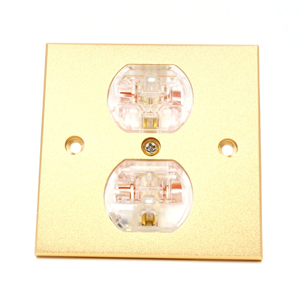 High quality pure alloy Wall Power Audio AV Grade Wall Power Outlet 2 Port Transparent wall power sock with gold
High quality pure alloy Wall Power Audio AV Grade Wall Power Outlet 2 Port Transparent wall power sock with gold