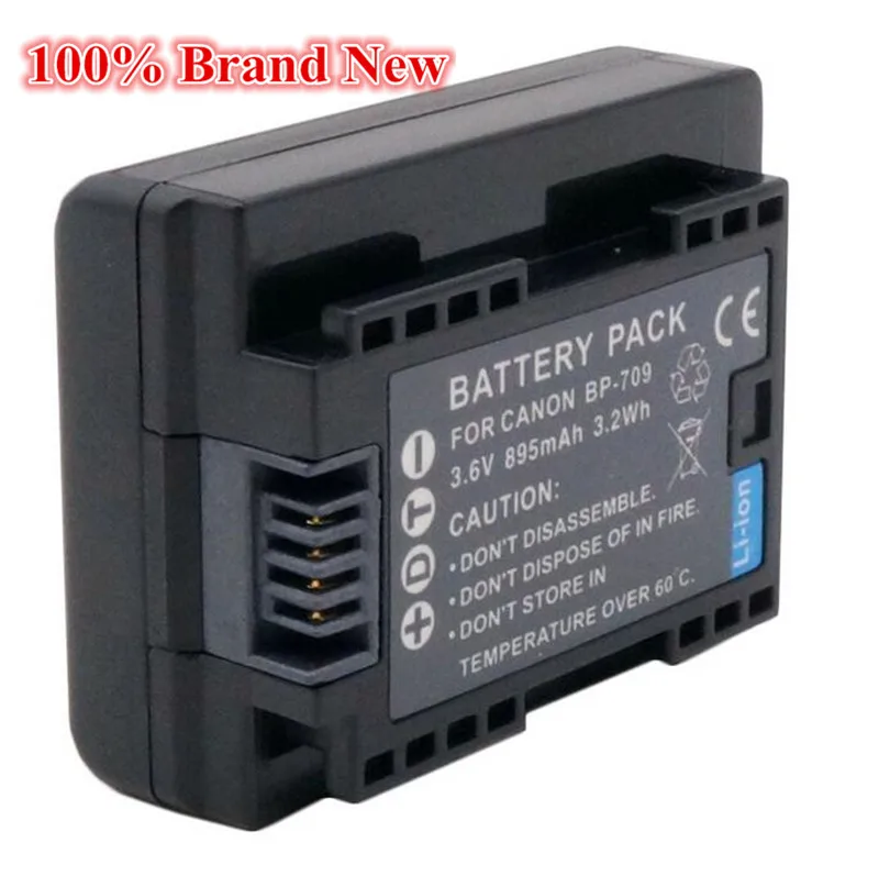 895 мАч 100% Новый Сменный аккумулятор для Фотоаппарата Canon BP-709 M51 M52 R30 R31 R42 M506 M56 M60 R306