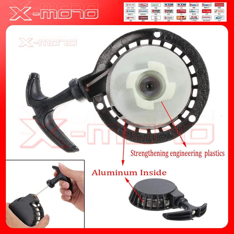 Aluminum Alloy Pull starter Easy to Pull Fit 47cc 49cc 2 Stoke Mini Dirt Pocket Pit Bike Moto ATV Quad
Aluminum Alloy Pull starter Easy to Pull Fit 47cc 49cc 2 Stoke Mini Dirt Pocket Pit Bike Moto ATV Quad
