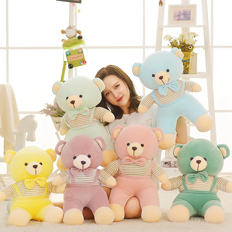 Lovely New 45cm/55/65/85cm Stuffed Plush Toy Large Stripes Cloth Light Brown Teddy Bear Soft Doll Hugging Pillow Christmas Gift 
Lovely New 45cm/55/65/85cm Stuffed Plush Toy Large Stripes Cloth Light Brown Teddy Bear Soft Doll Hugging Pillow Christmas Gift